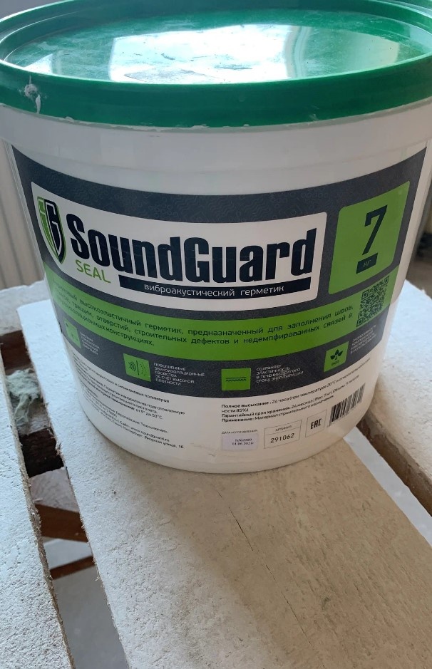 Звукоизоляционный герметик в ведрах SoundGuard Seal 7